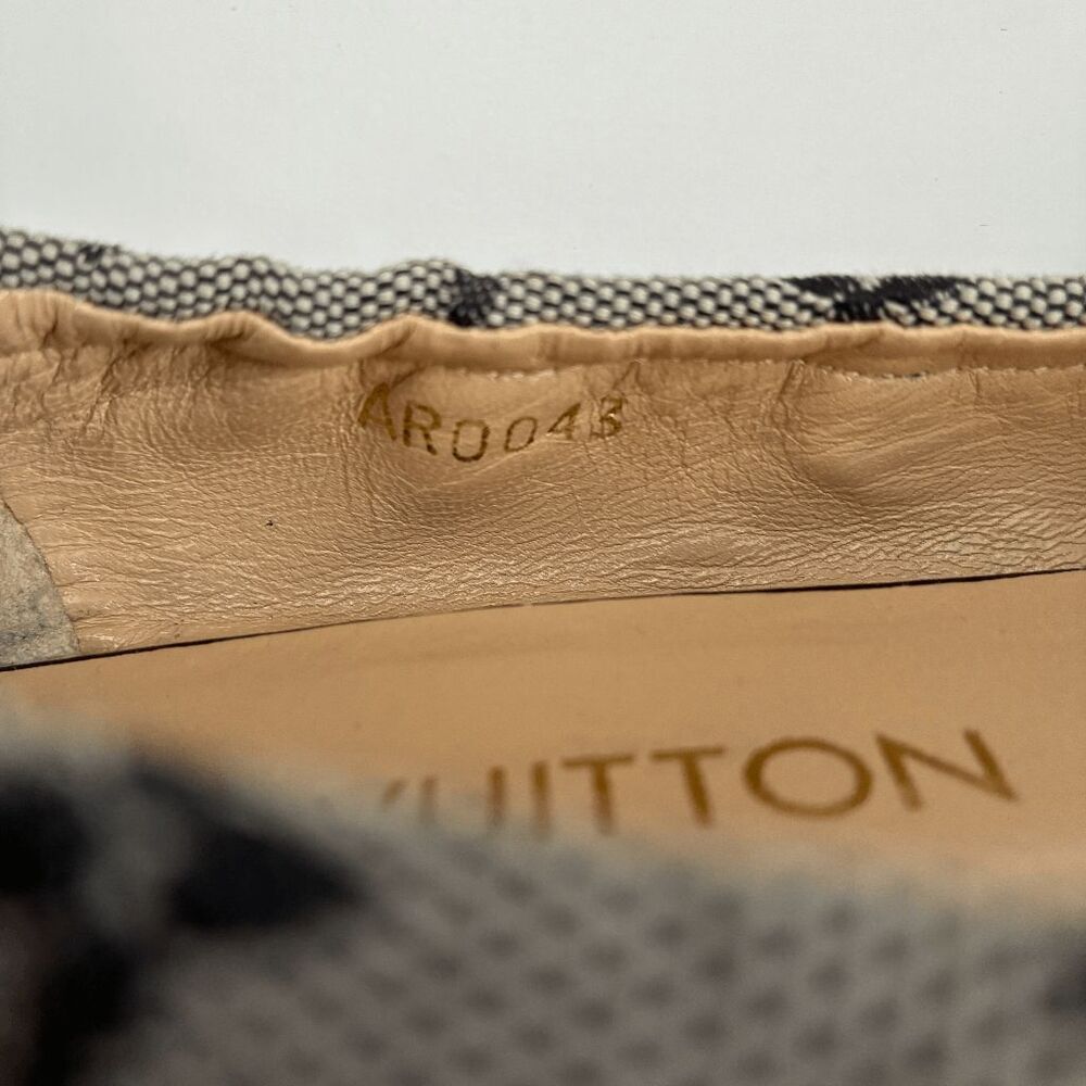 Louis Vuitton Mini Lin Debbie Ballet Bow Flats Navy Canvas EU 36.5 Monogram - Picture 10 of 10